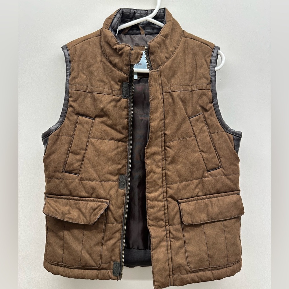 Boys class club brown vest.